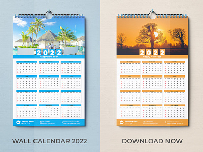 Wall calendar 2022 year