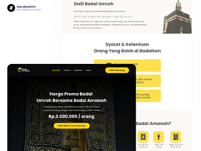 Badal Amanah Web Design app design haji islami islamic ui umroh ux