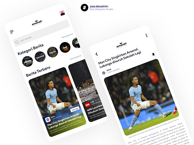 News Mobile App Design app design information mobile app design news sport ui ux