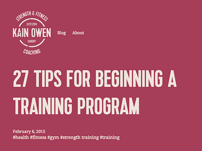 KOSFC Blog Heading blog coaching fitness heading health personal strength trainer typography