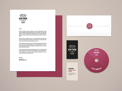 KOSFC stationary mock up branding cardiff personal trainer stationary