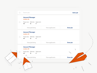 nudj share job interface illustration interface job jobs quirky recruitment referral bonus referrals share ui ux