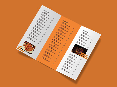 Tri Fold Brochure artist branding brochure design landing page menu design nature product catalog