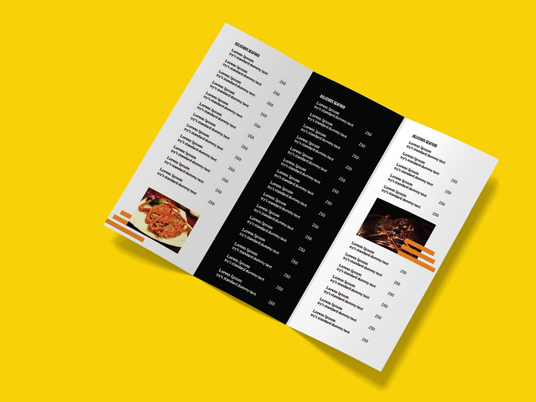 Tri Fold Brochure Menu by Shahanaz Akter on Dribbble