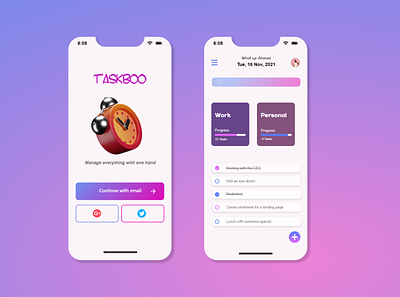 Taskboo 3d branding graphic design motion graphics ui