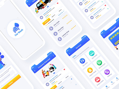 CarWash Servicing Mobile App UI Kit