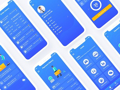 Online Gas Pay Mobile App UI by Tauhid Hasan on Dribbble