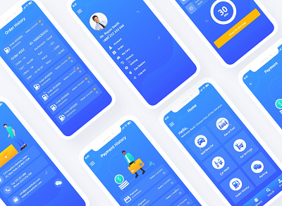 Online Gas Pay Mobile App UI car gas gas ui interface ios iphone mobile modern online online gas order pay rating ui ui kit