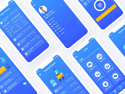Online Gas Pay Mobile App UI