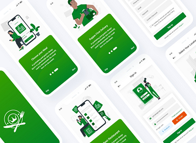 Food Delivery Restaurant Mobile App UI Template android android app application delivery ui kit design ecommerce flat chat app flat ui mobile food delivery foodpanda material material design menu minimal minimalist modern recipes restaurant