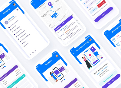 Laundry Mobile App UI Template android psd commercial laundry delivery dry cleaning ios app design ios app ui kit ironing laundry laundry app laundry service laundry ui kit shirt laundry ui kit washing