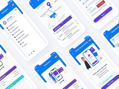 Laundry Mobile App UI Template android psd commercial laundry delivery dry cleaning ios app design ios app ui kit ironing laundry laundry app laundry service laundry ui kit shirt laundry ui kit washing