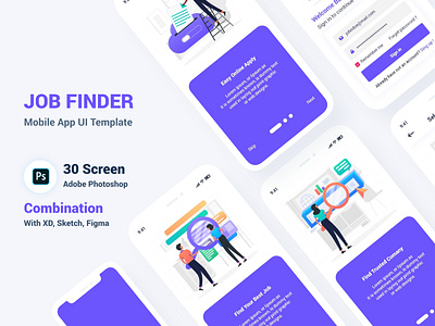 Job Finder Mobile App UI Template