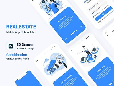 Real Estate Mobile App UI Template