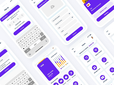 SBank Banking Wallet App UI Kit banking banking app branding design ui wallet app wallet ui xd ui kit