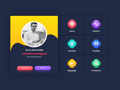 CV Resume One Page XD Free-Template