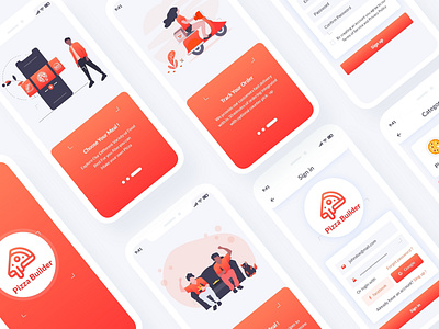Pizza Builder Mobile App UI Template