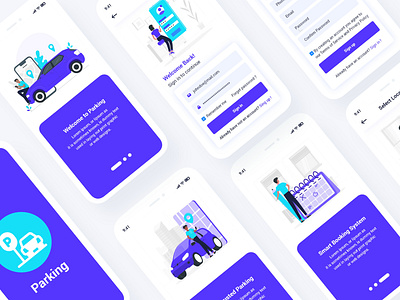 Parking Mobile App UI Template