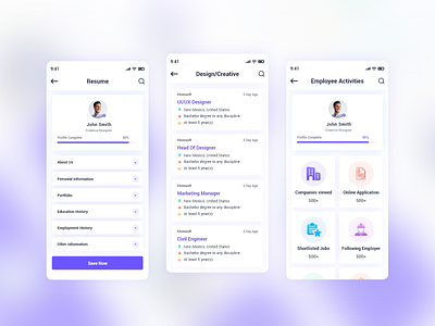 Job Finder Mobile App UI Template