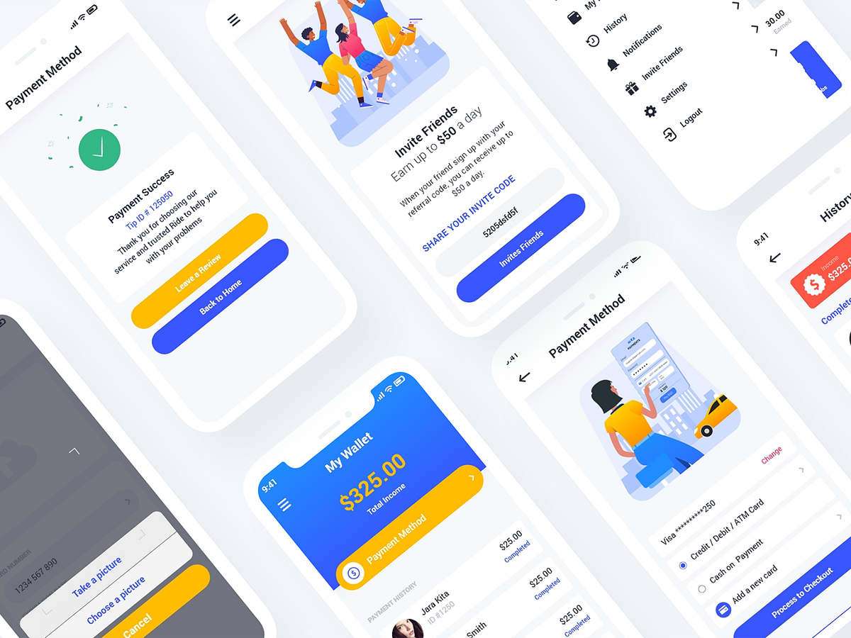 GoRide Driver Mobile App UI Kits by Tauhid Hasan on Dribbble