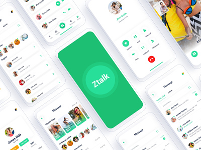 Ztalk - Chat Messaging Mobile App Adobe XD Template app chatting community friend ios media message messaging mobile network profile social ui kit ux
