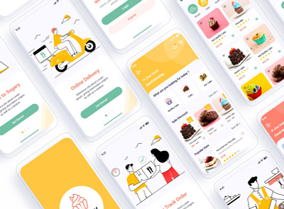 Sugary – Bakery Shop Mobile App UI app ui bakery shop delivery dessert shop ecommerce food shop mobile app online shop restaurant sweet ui ui design ux design