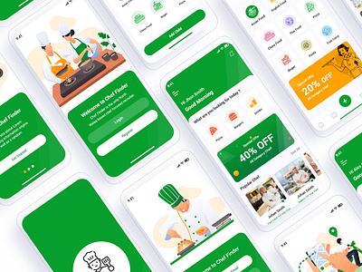 Sefex - Chef Finder Mobile App UI