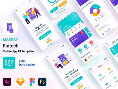 Maxpay – Fintech Mobile App UI Kits