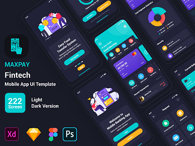 Maxpay – Fintech Mobile App UI Kits