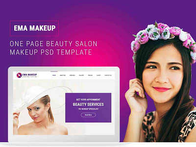 Ema Makeup PSD artist beauty services makeup salon