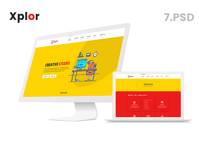 Xplor - Creative Agency PSD Template corporate creative agency design design studio freelancer marketing minimal design portfolio software company video explainers