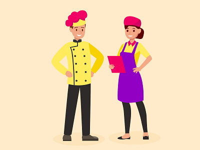 Restaurant chief character character chief design flat food free illustration restaurant