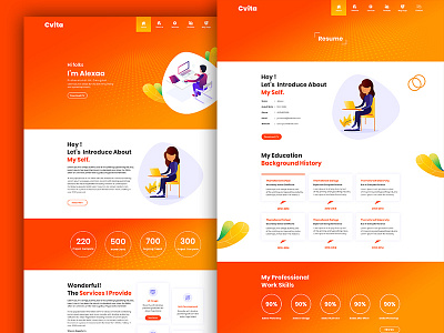 Cvita - CV Resume Personal Portfolio PSD Template