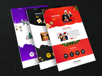 Christmas Landing Page PSD Template christmas christmas tree count down happy new year holiday holidays html landing page light mail parallax snow tree x mas xmas