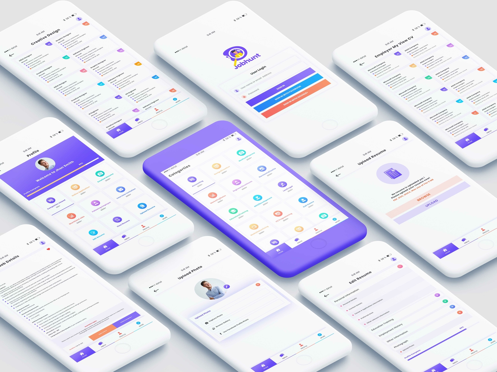 Job Portal Mobile App UI By Tauhid Hasan On Dribbble