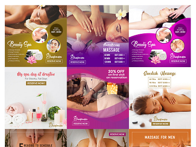 Spa Social Media Design beauty facebook post instagram post spa spa social media design