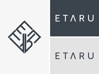 ETARU Japanese Grill + Bar brand branding design logo monogram