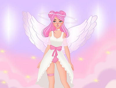 Angel girl art character characterdesign digital illustration digital painting digitalart