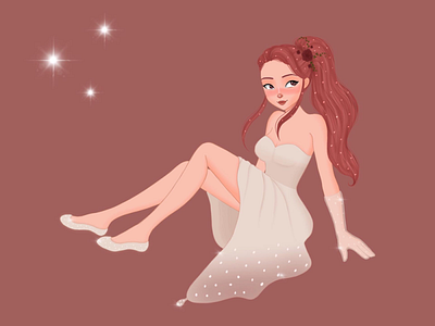 Sparkly Girl art character characterdesign digital illustration digitalart