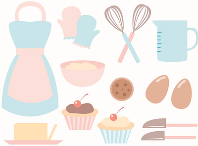Baking lovers vector vector illustration vectors