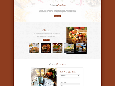 Web Design - Restaurant design home page homepage design landing page ui minimal designs minimalist restaurant restaurant website ui design ui ux design user interface design webdesign website design