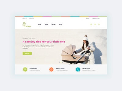 Home Page Design for baby shop