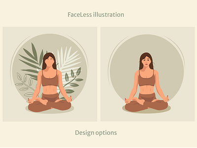Poster for yoga studio adobe illustrator faceless graphic design illustration poster yoga