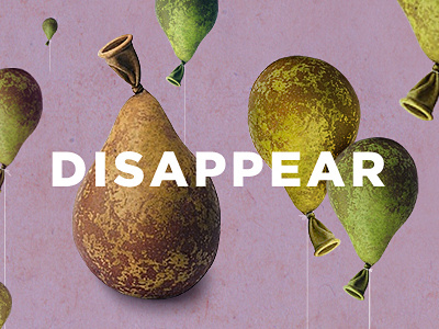 Disappear collage digital composition disappear edit illustration nancy fouts pear balloon purple surrealism surrealistic