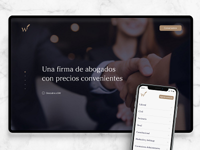 GW Leyes - Landing Page design landing page law firm lawyers minimal ui ux web website wordpress