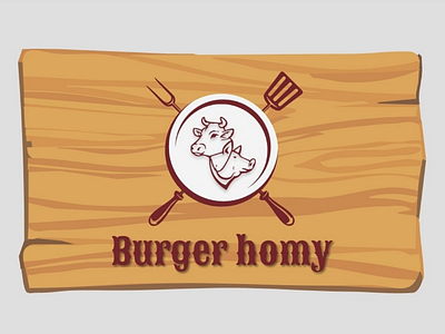 Logo " Burger homy " design ux ui illustration