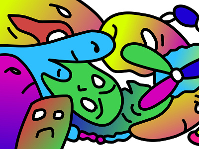 Color abstract Doodles art fun enjoy happy