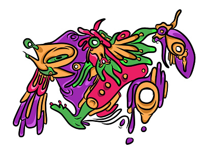 Doodle art, fun enjoy, colorfull cartoon, abstract