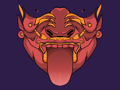 Oni mask illustration art artwork branding devils fanart illustration mask masks oni sale work