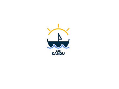 B&B KANDU Maldive branding design flat hotel logo minimal